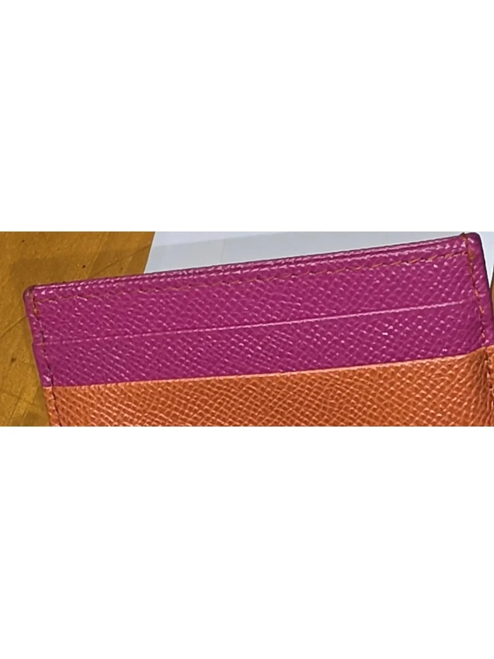 Dolce & Gabbana $475 retail sequined Heart Card Holder - Pink & Tan never used